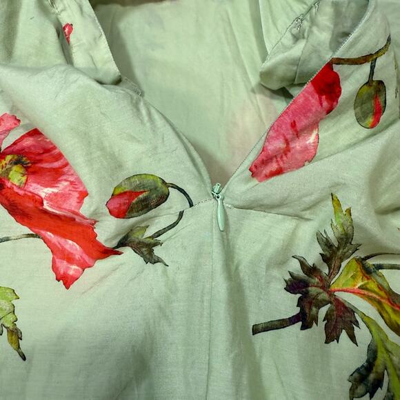 LK Bennett Kristen Pistachio Poppy Print
Cotton-Silk Backless Dress Size 2 - Picture 8 of 8